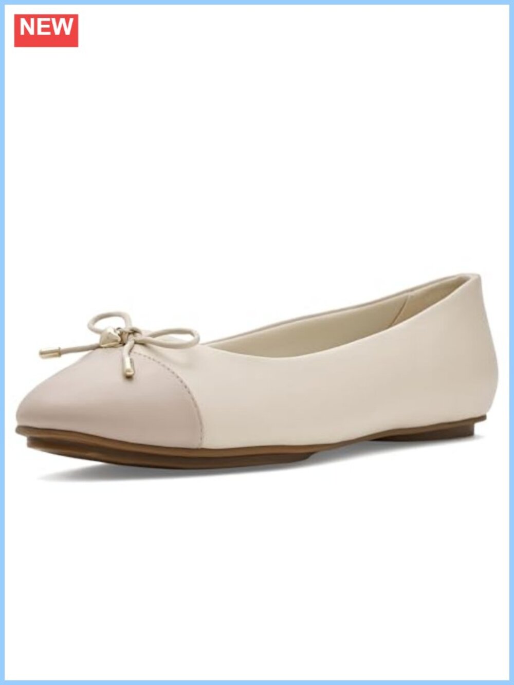 Anne Klein Luci Ballet Flats with Fixed Bow and iflex Technology, Pull-On